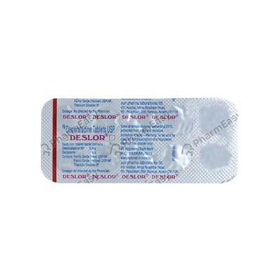 Deslor 5 MG Tablet (10): Uses, Side Effects, Price & Dosage | PharmEasy