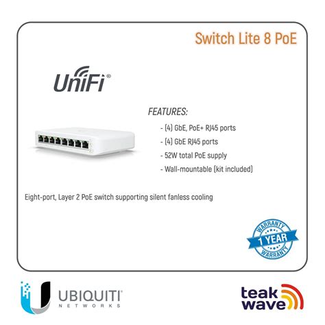 Jual Ubiquiti Switch Lite 8 PoE / USW-Lite-8-PoE - Teakwave