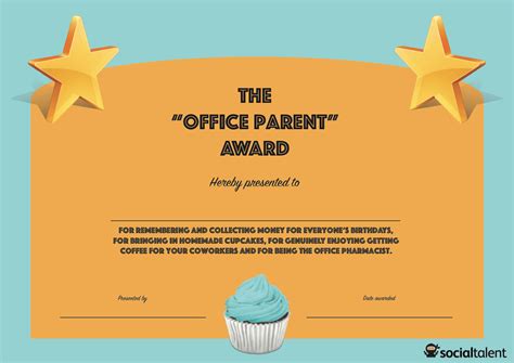 20 Hilarious Office Awards To Embarrass Your Colleagues | Socialtalent - Free Printable Funny ...