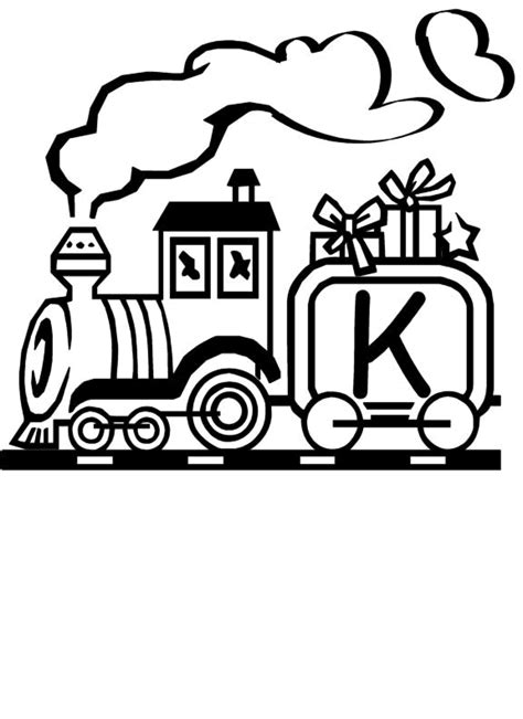 Coloring page : Alphabet trains k - Coloring.me