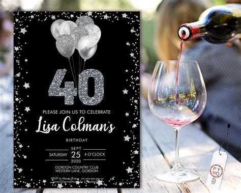 Printable 40th Birthday Party Invitations - Printable Templates Free