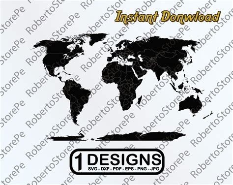 Vector World Map Svg World Map Svg Travel Svg World Map - Etsy