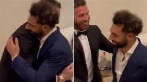 Mohamed Salah shares awkward hug with Sergio Ramos at awards bash 4 ...