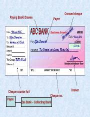 L5 Negotiable Inst..ppt - Crossed cheque Paying Bank/ Drawee Cheque counter foil Payee Payee ...