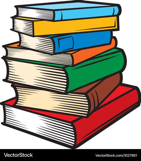 Stack of books Royalty Free Vector Image - VectorStock