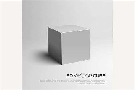 3D Cube. Vector illustration ~ Objects on Creative Market