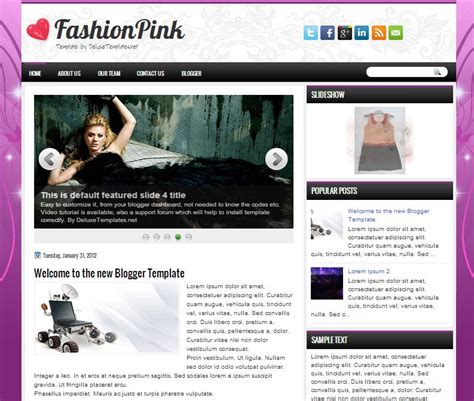 50 Beautiful Free Blogger Templates For Fashion Blogs