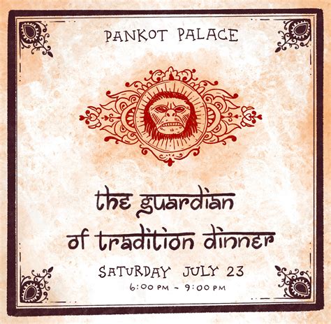 Temple of Doom & Guardian of Tradition Dinner at Pankot Palace | The ...