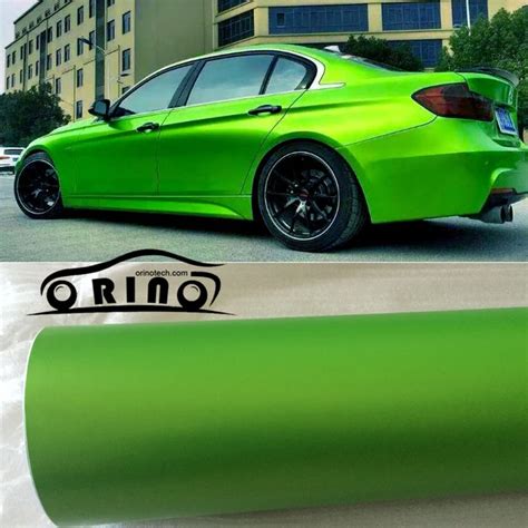 1.52x20m/Roll Light Green Metallic Matt Vinyl wrap Car Wrap With Air ...