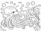 Printable Octopus Coloring Page sketch template