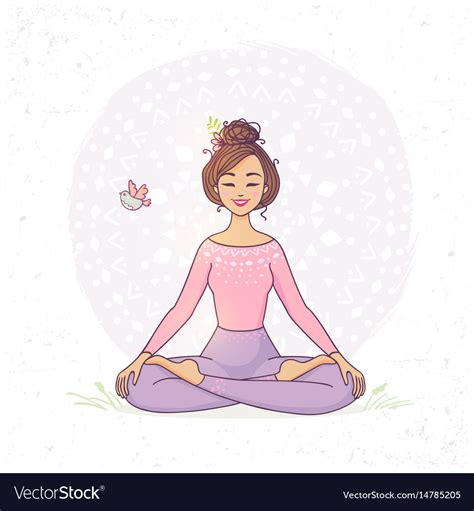 Yoga lotus pose Royalty Free Vector Image - VectorStock