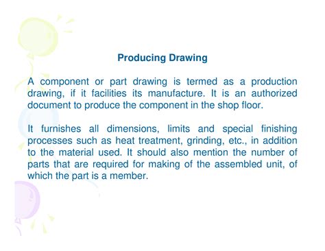 Production Drawing.pdf | Study Guides, Projects, Research Design | Docsity