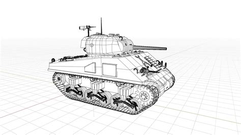 M4 Sherman Tank Model - TurboSquid 2103092