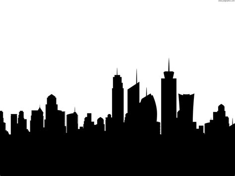 City skyline silhouette - PSDgraphics