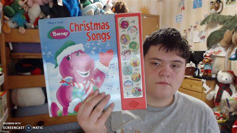 barney christmas songs play a song book - YouTube