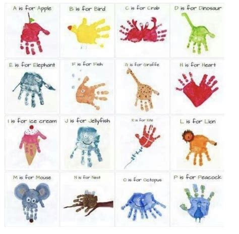 80 Kids Hand & Foot Print Craft Ideas | Letter a crafts, Hand print animals, Alphabet crafts