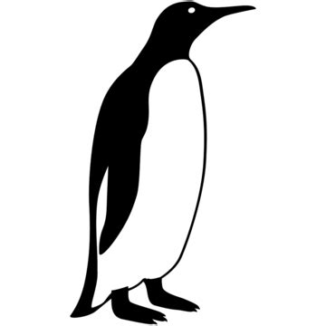 White Penguin Clipart Hd PNG, Penguin Black And White Sign, Penguin, Black, Element PNG Image ...