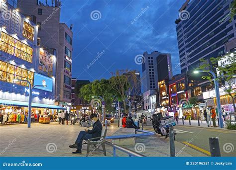 South Korea Seoul Hongdae Shopping Street Editorial Photo - Image of ...