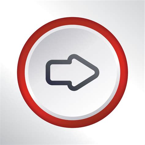 skip button flat icon button with red gradient circle vector design ...