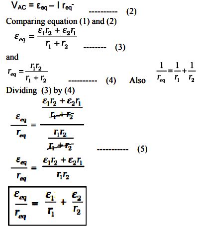 Explain the various methods of combination of cells: Derive an expressions for equivalent emf ...