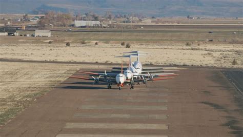 Oregon circa-2018. Aerial view of Madras Airport. - Stock Video Footage ...