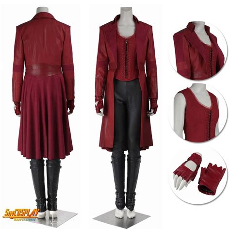 Avengers Scarlet Witch Cosplay Costume Wanda Maximoff Suit Sac3407