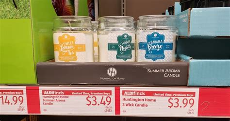 Huntington Home 3-Wick Candles Only $3.99 at ALDI | Fun Summer-Inspired Scents