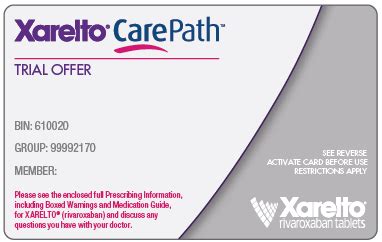 Printable Xarelto Coupon