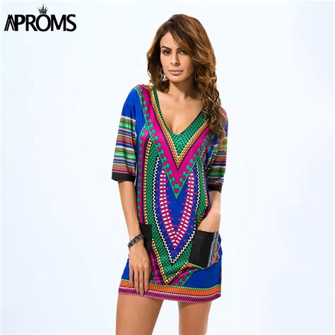 Aliexpress.com : Buy 2017 New Women Summer Dress Casual Traditional African Tribal Print High ...