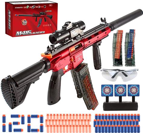 Buy Automatic Toy Guns for Nerf Guns Automatic Toy Gun, M416 Auto-Manual Soft Toy Gun with 120 ...