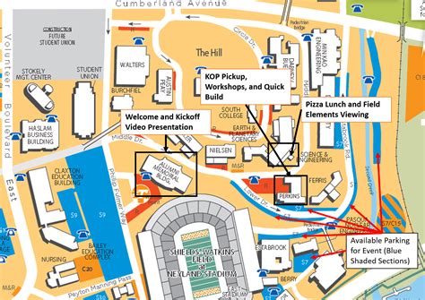 Utk Campus Map. Ut Stadium Map, Tennessee Tech Map, Utk Clement Hall Ra ...