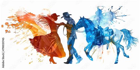 The Argentinean Flag with a Tango Dancer and a Gaucho Horseman - Imagine the Argentinean flag ...