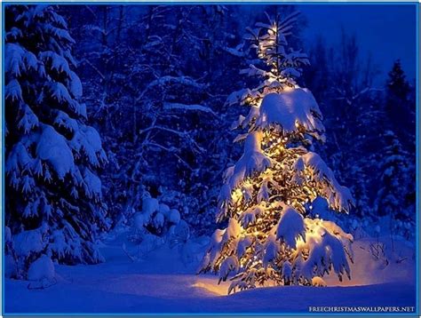 Christmas tree snow screensaver - Download free