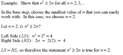 Mathematical Induction Formula And Examples Math Formulas