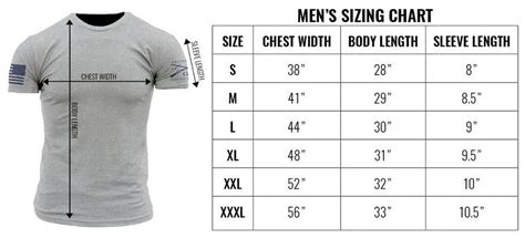 Mens Large T Shirt Size Chart - Greenbushfarm.com