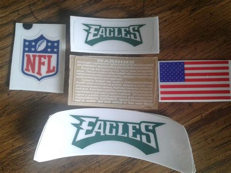 Philadelphia Eagles Helmet Wings Decal - Full Size Football Helmet Decals And Stripes / Check ...