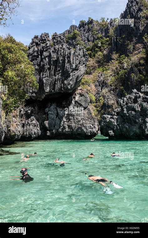 Snorkeling Bacuit Archipelago Palawan Philippines Stock Photo - Alamy