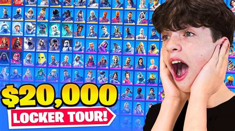 Our $20,000 Fortnite LOCKER TOUR! *OG Rare Skins* - XanhSky - Bầu trời xanh