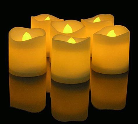 LED Flameless Votive Candles Battery Operated Flickering Tealight Party ...