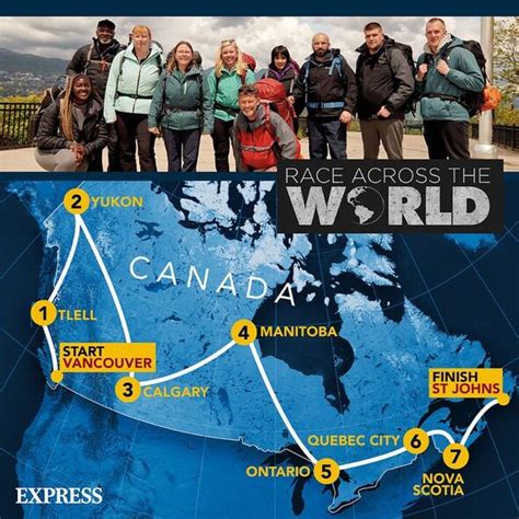 Race Across the World checkpoints: Route across Canada mapped | TV & Radio | Showbiz & TV ...