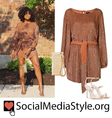 Taraji P. Henson's bronze sequin dress, gold bar bag, and crystal heel ...