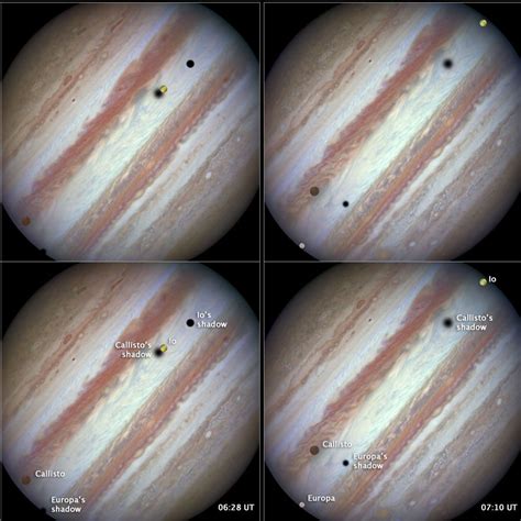 Hubble Views Three Moons Transiting the Face of Jupiter