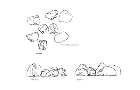 Boulders for Landscape, AutoCAD Block - Free Cad Floor Plans