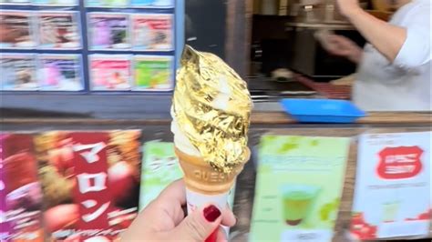 Gold Ice Cream in Japan🇯🇵 How much??? #realgoldleaf #japangoldicecream - YouTube