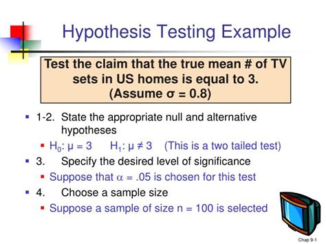 PPT - Hypothesis Testing Example PowerPoint Presentation, free download - ID:5881069