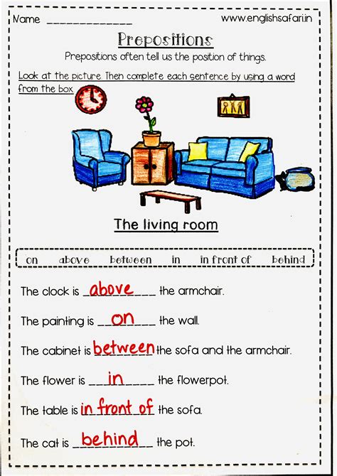 Preposition Ppt Grade 3