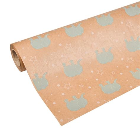 Blue Baby Elephant Kraft Wrapping Paper-baby Gift Wrap-newborn-boy-girl ...