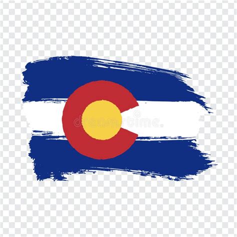 Flag of Colorado from Brush Strokes. United States of America Stock Vector - Illustration of ...