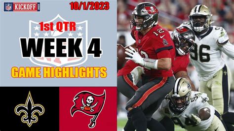 New Orleans Saints vs Tampa Bay Buccaneers GAME 1st QTR HIGHLIGHTS HD | NFL Week 4 - 10/01/2023 ...