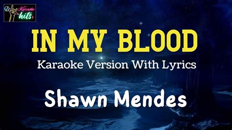 Shawn Mendes - In My Blood | Karaoke Hits TV - YouTube